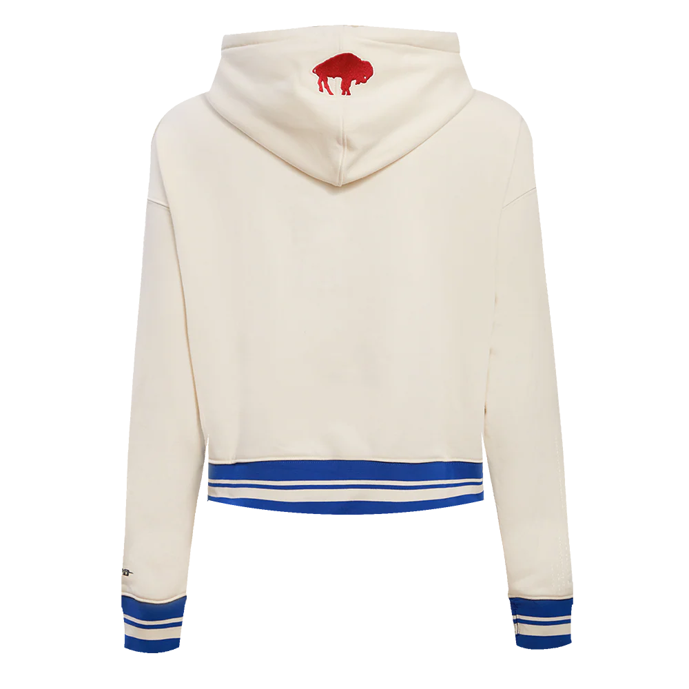 NFL BUFFALO BILLS RETRO CLASSIC WOMEN'S CROPPED PULLOVER HOODIE