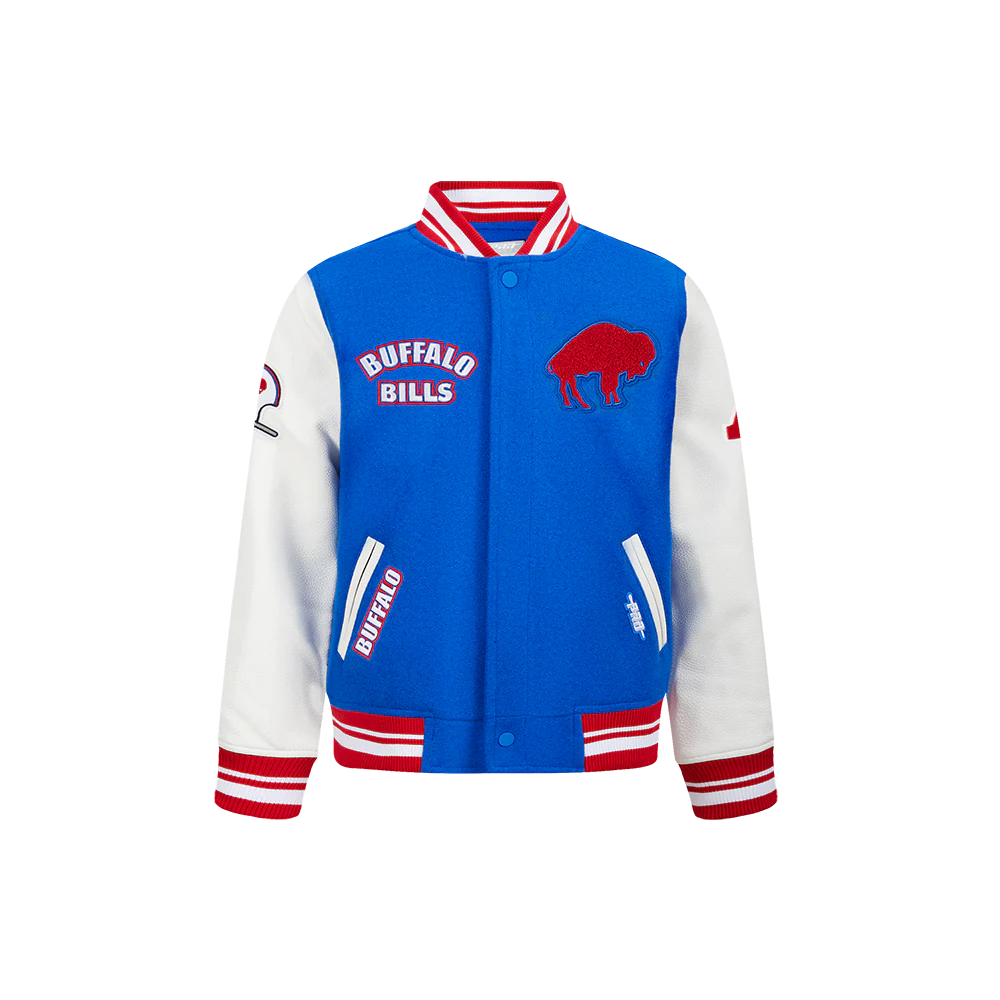 NFL BUFFALO BILLS RETRO CLASSIC LITTLE BOYS RIB WOOL VARSITY JACKET