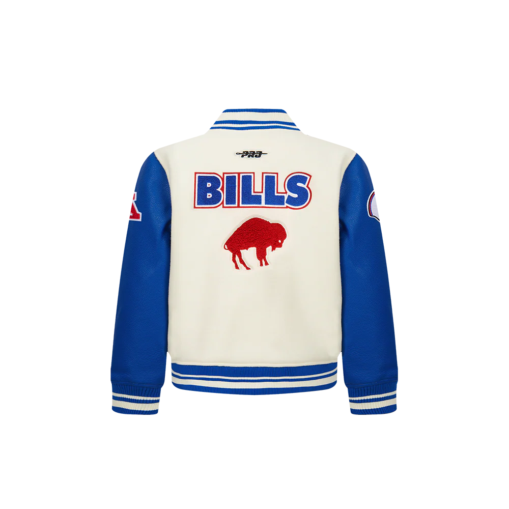 NFL BUFFALO BILLS RETRO CLASSIC TODDLER BOYS RIB WOOL VARSITY JACKET
