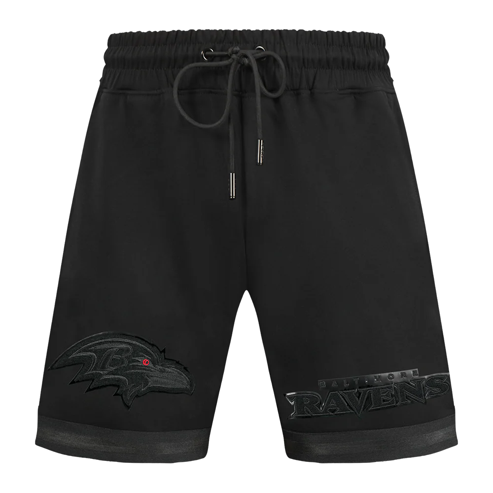 NFL BALTIMORE RAVENS TRIPLE BLACK LOGO PRO TEAM SHORT