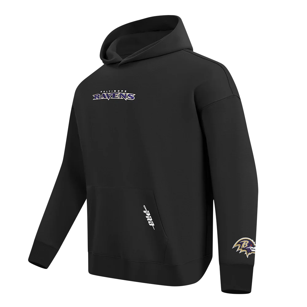 NFL BALTIMORE RAVENS WINGSPAN MEN'S DROP SHOULDER FLC PO HOODIE