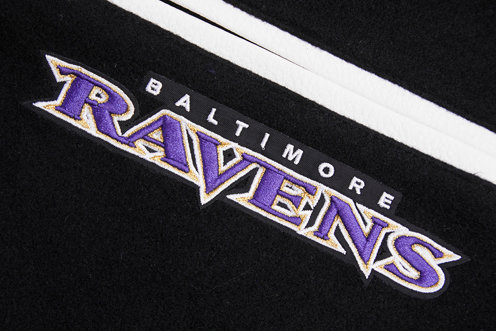 NFL BALTIMORE RAVENS MASHUP MEN'S RIB WOOL VARSITY JACKET