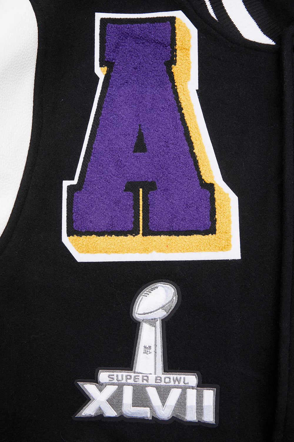 NFL BALTIMORE RAVENS MASHUP MEN'S RIB WOOL VARSITY JACKET