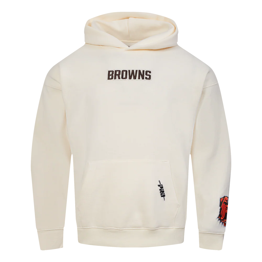 NFL CLEVELAND BROWNS WINGSPAN MEN'S DROP SHOULDER FLC PO HOODIE