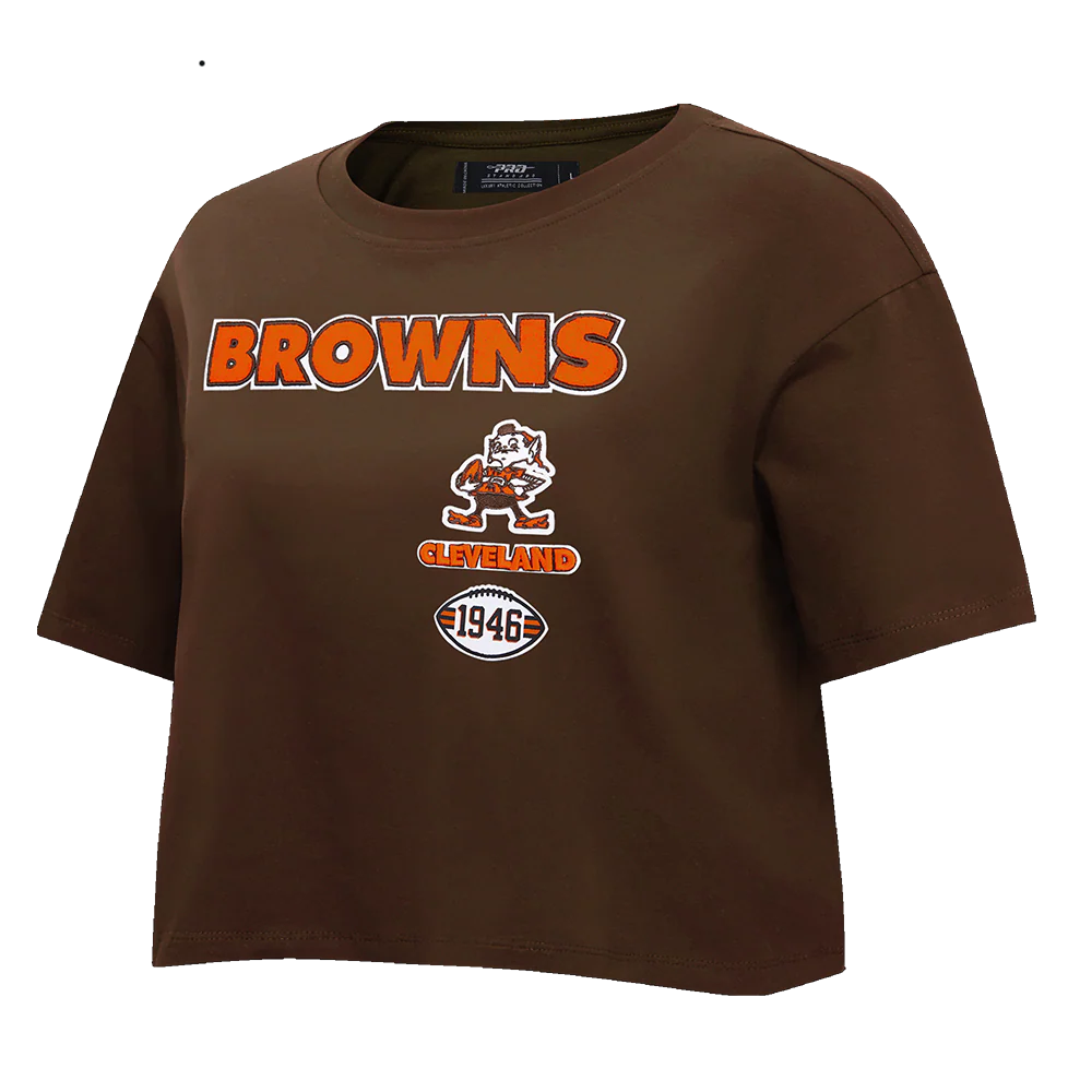 NFL CLEVELAND BROWNS RETRO CLASSIC WOMEN'S BOXY TEE