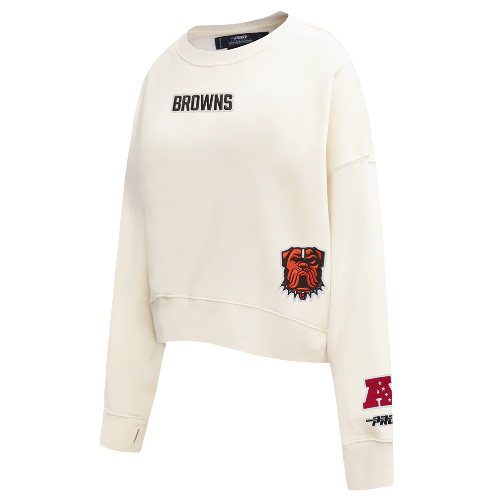 NFL CLEVELAND BROWNS WINGSPAN WOMEN'S FLC CREWNECK