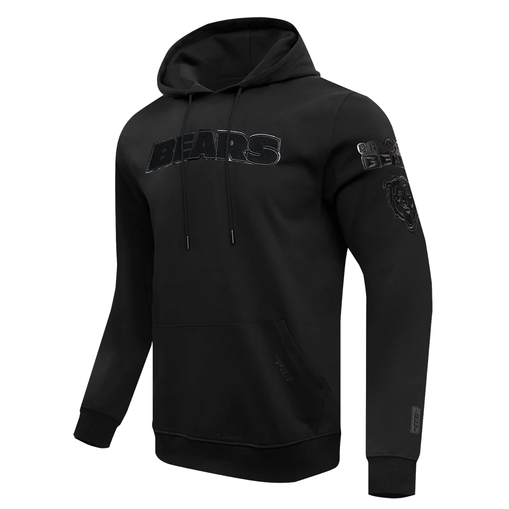 NFL CHICAGO BEARS TRIPLE BLACK MEN'S PULLOVER HOODIE