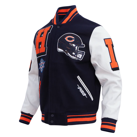 CHICAGO BEARS MEN'S VARSITY JACKET MASH UP