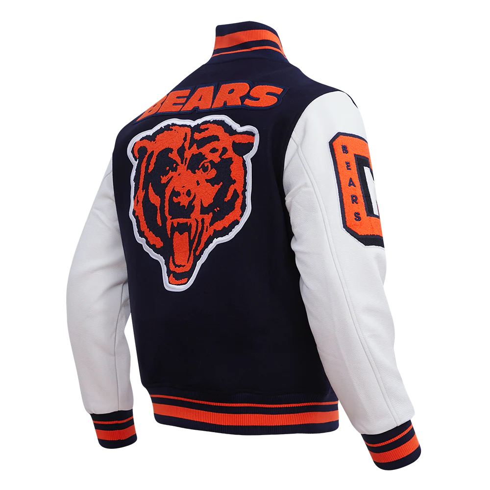 NFL CHICAGO BEARS MASHUP MEN'S RIB WOOL VARSITY JACKET