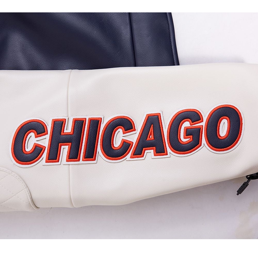 CHICAGO BEARS MEN'S LEATHER JACKET MOTO JACKET