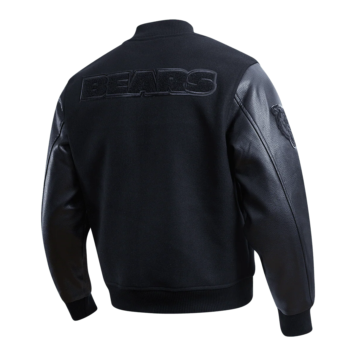 NFL CHICAGO BEARS TRIPLE BLACK LOGO MEN'S VARSITY JACKET