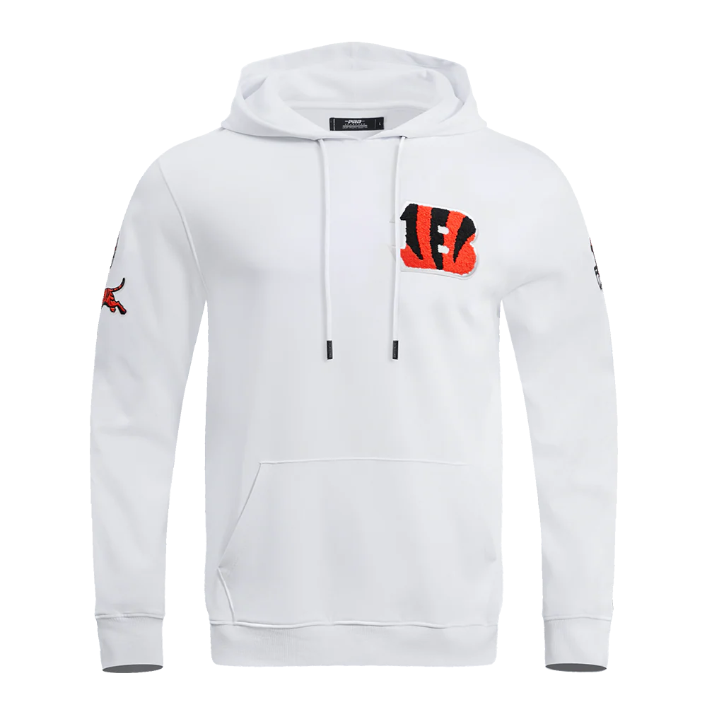 NFL CINCINNATI BENGALS CLASSIC CHENILLE MEN'S PULLOVER HOODIE