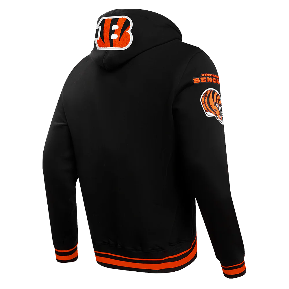 NFL CINCINNATI BENGALS MASHUP MEN'S RIB PULLOVER HOODIE