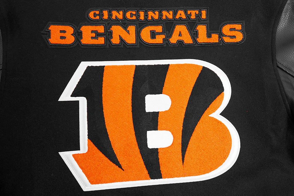 NFL CINCINNATI BENGALS MASHUP MEN'S RIB WOOL VARSITY JACKET