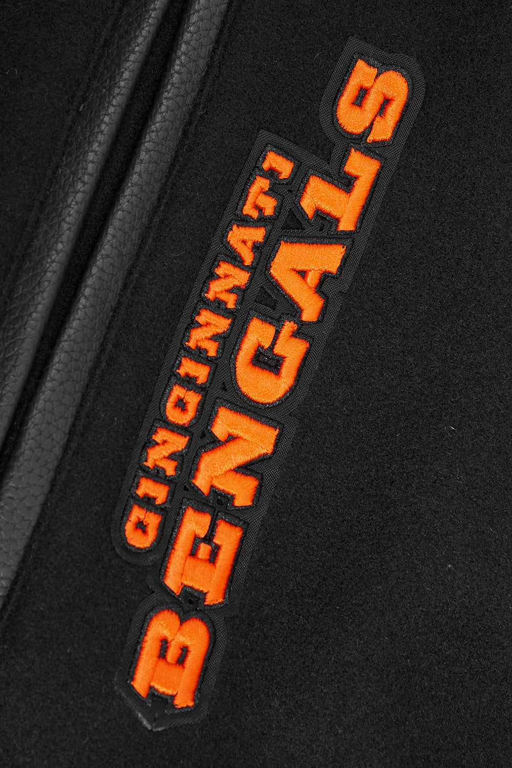 NFL CINCINNATI BENGALS MASHUP MEN'S RIB WOOL VARSITY JACKET