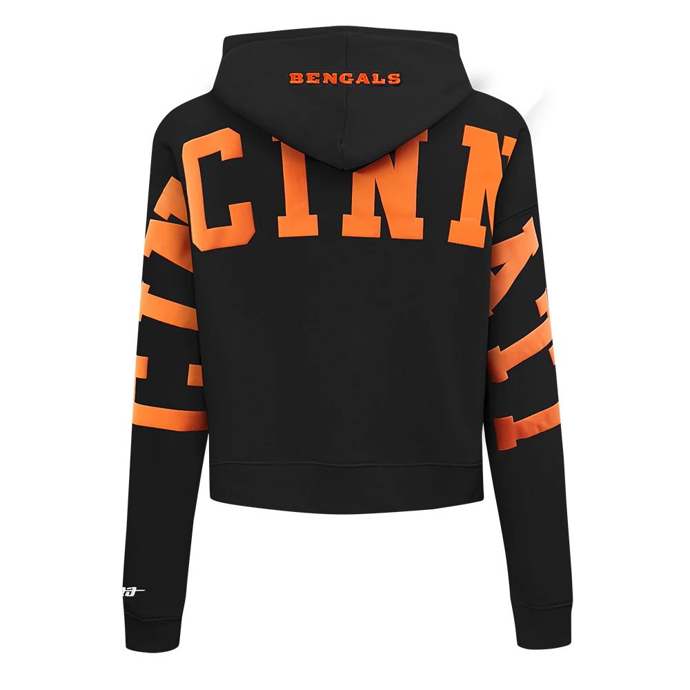 NFL CINCINNATI BENGALS WINGSPAN WOMEN'S FLC CROPPED PO HOODIE