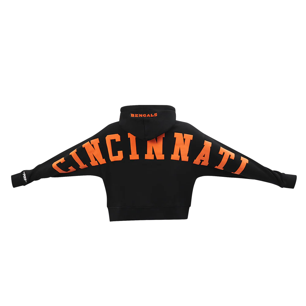 NFL CINCINNATI BENGALS WINGSPAN WOMEN'S FLC CROPPED PO HOODIE