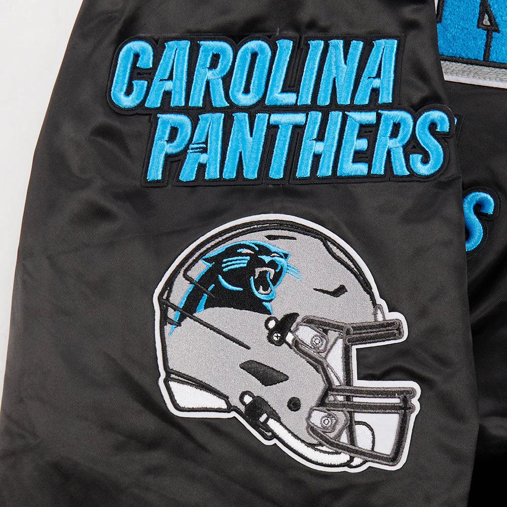 NFL CAROLINA PANTHERS MASHUP MEN'S RIB SATIN JACKET