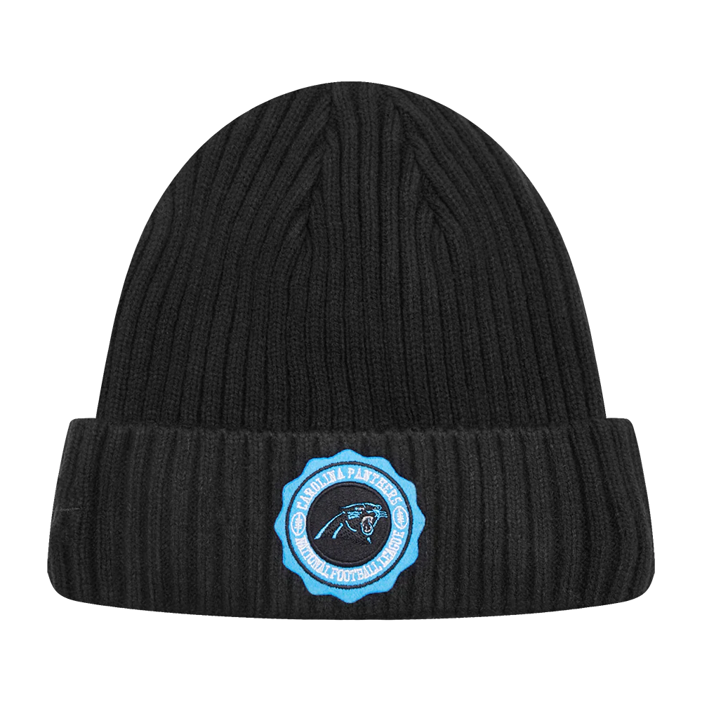 NFL CAROLINA PANTHERS CREST EMBLEM BEANIE