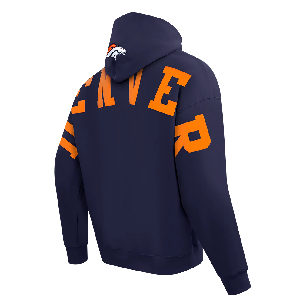 NFL DENVER BRONCOS WINGSPAN MEN'S DROP SHOULDER FLC PO HOODIE
