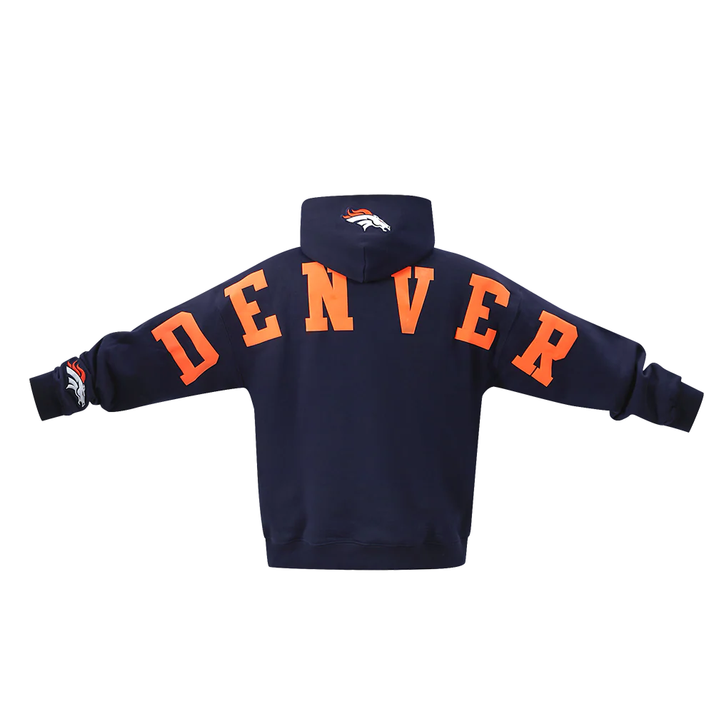 NFL DENVER BRONCOS WINGSPAN MEN'S DROP SHOULDER FLC PO HOODIE