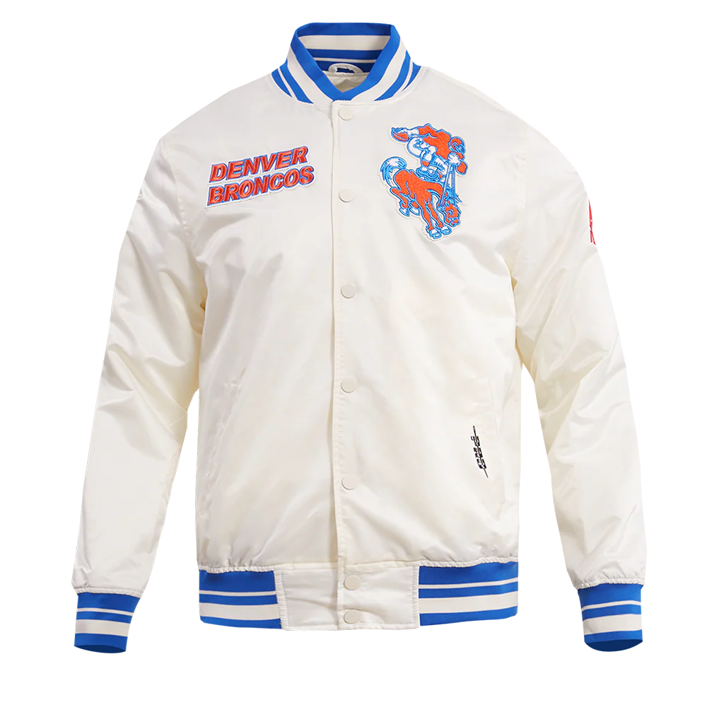 NFL DENVER BRONCOS RETRO CLASSIC MEN'S RIB SATIN JACKET