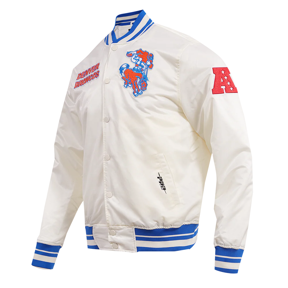 NFL DENVER BRONCOS RETRO CLASSIC MEN'S RIB SATIN JACKET