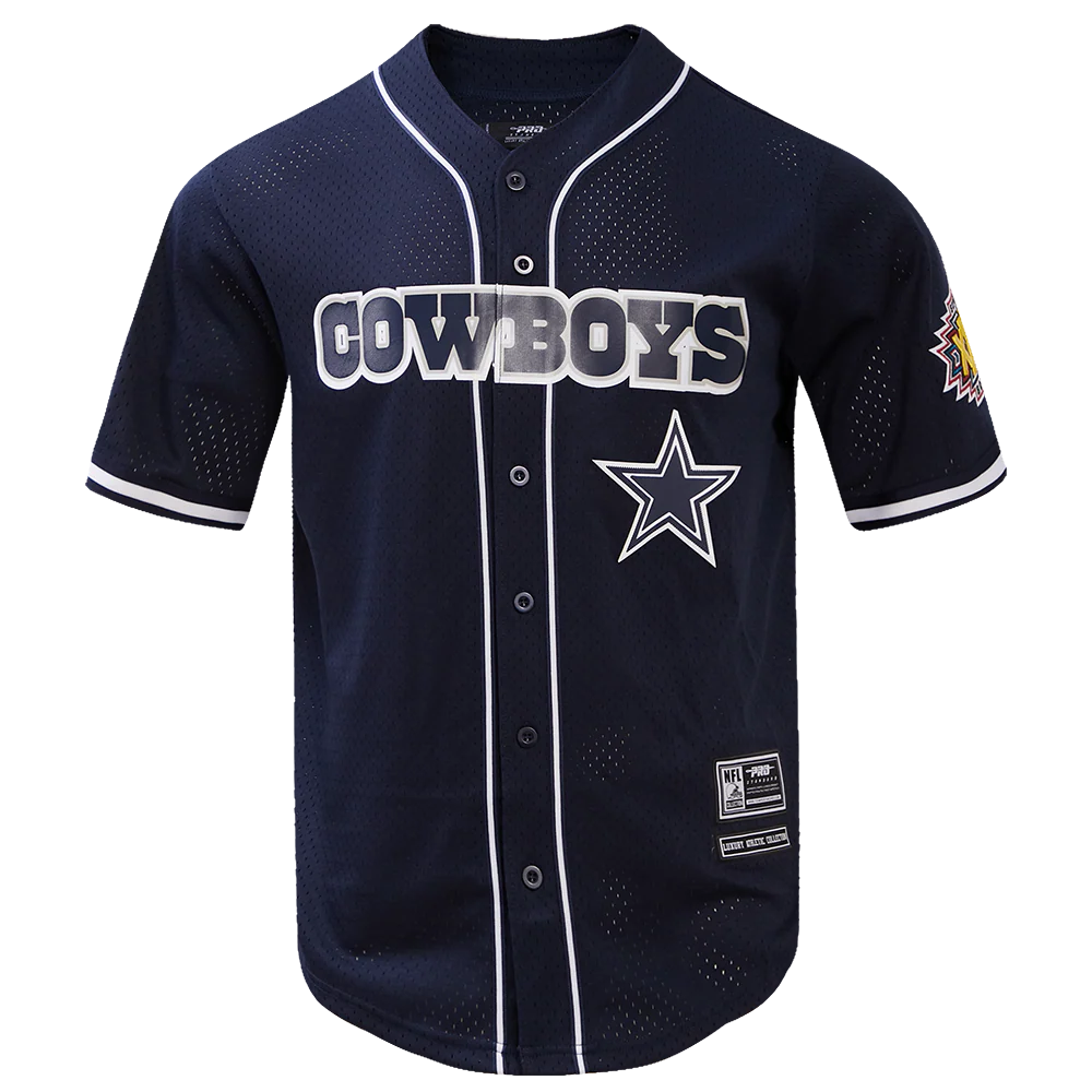 NFL DALLAS COWBOYS LOGO CLASSIC MEN'S MESH BUTTON DOWN JERSEY