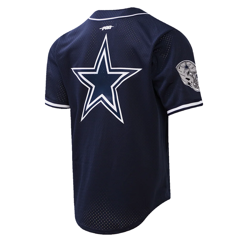 NFL DALLAS COWBOYS LOGO CLASSIC MEN'S MESH BUTTON DOWN JERSEY