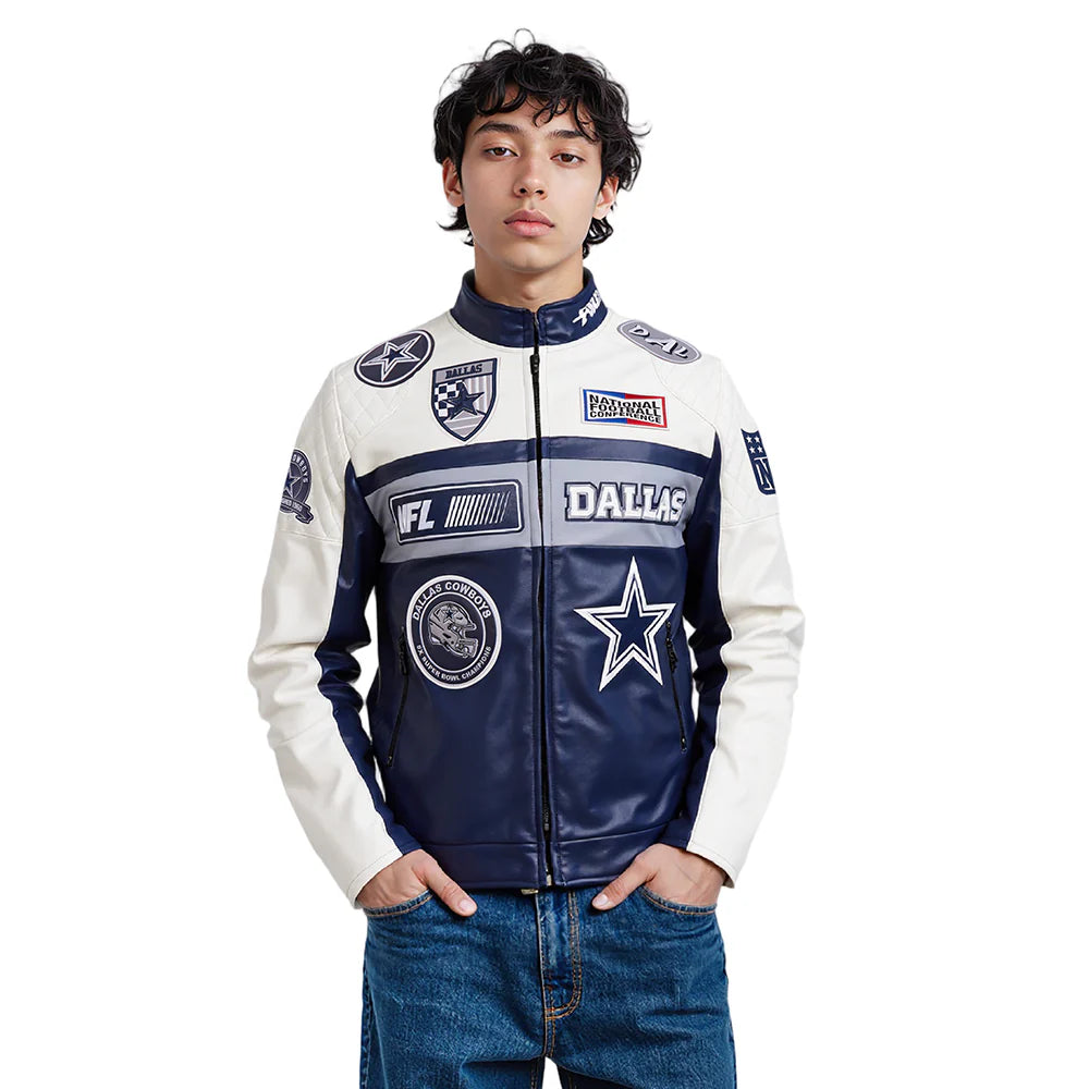 NFL DALLAS COWBOYS MEN'S MOTO JACKET