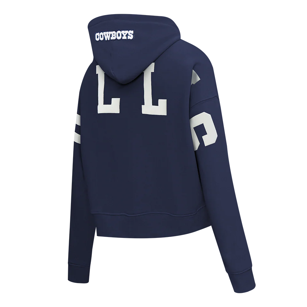 NFL DALLAS COWBOYS WINGSPAN WOMEN'S FLC CROPPED PO HOODIE