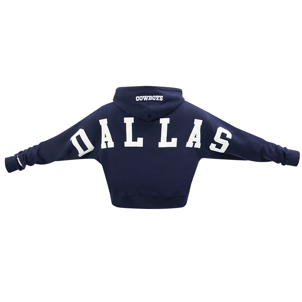 NFL DALLAS COWBOYS WINGSPAN WOMEN'S FLC CROPPED PO HOODIE