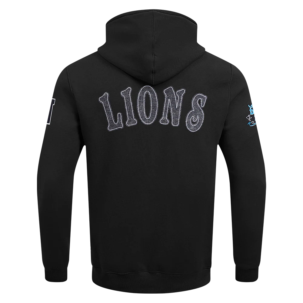 NFL DETROIT LIONS REBEL ATHLETICS MEN'S FLC PO HOODIE