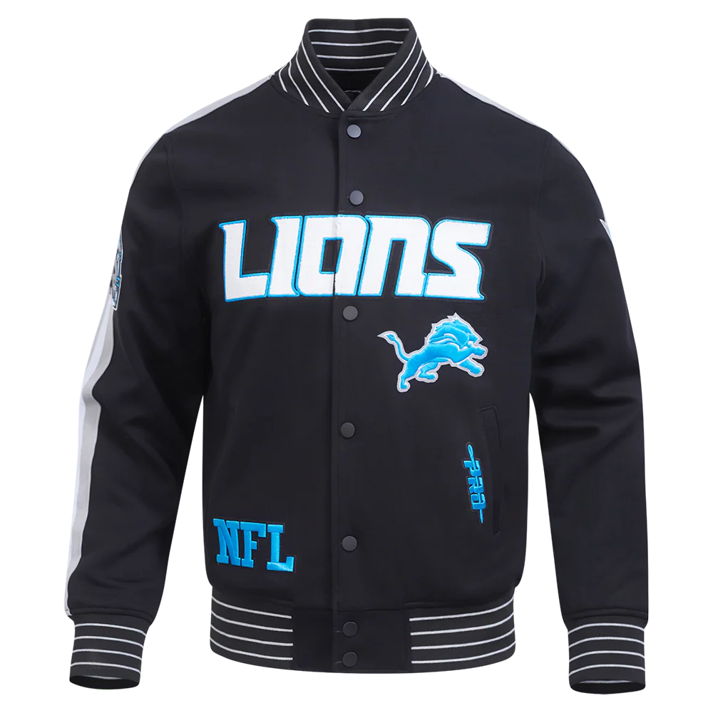 NFL DETROIT LIONS PRO GAME DAY MEN'S DBL KNIT JACKET