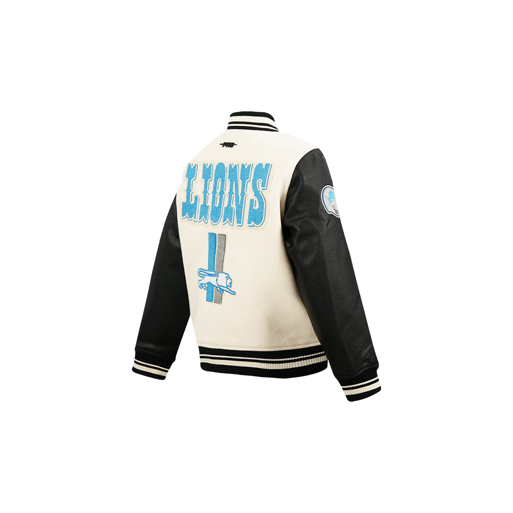 NFL DETROIT LIONS RETRO CLASSIC TODDLER BOYS RIB WOOL VARSITY JACKET
