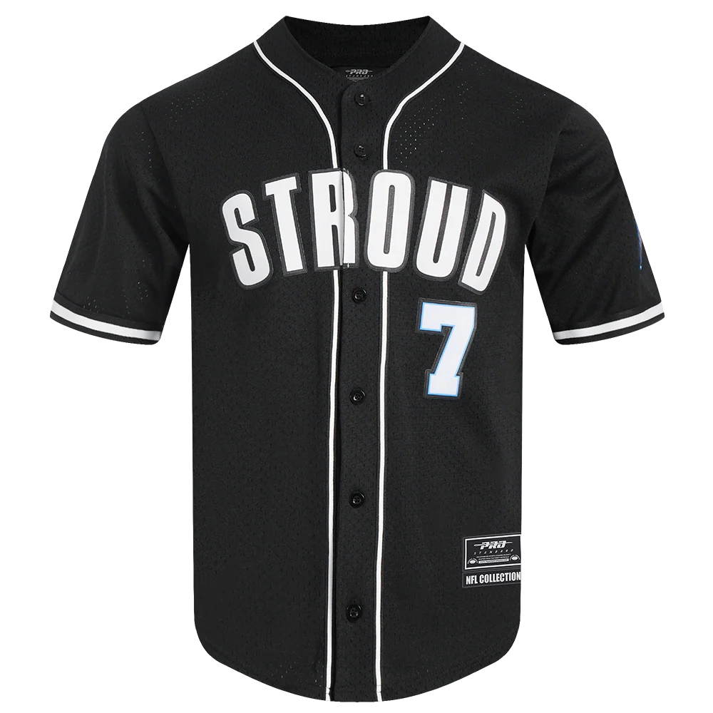 NFL HOUSTON TEXANS CJ STOUD #7 CLASSIC MEN'S MESH BUTTON DOWN SHIRT