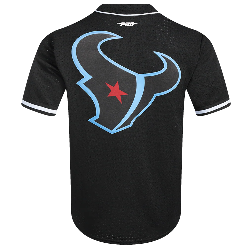 NFL HOUSTON TEXANS CJ STOUD #7 CLASSIC MEN'S MESH BUTTON DOWN SHIRT