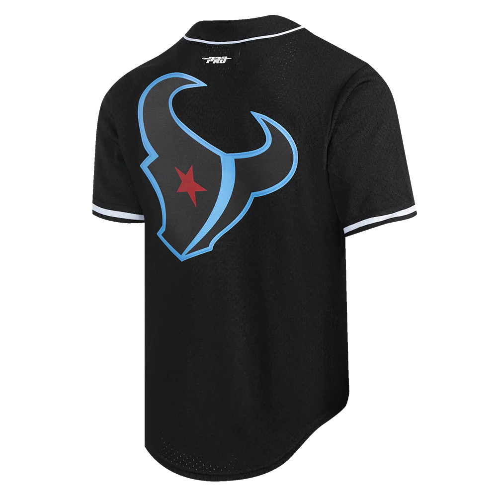 NFL HOUSTON TEXANS CJ STOUD #7 CLASSIC MEN'S MESH BUTTON DOWN SHIRT