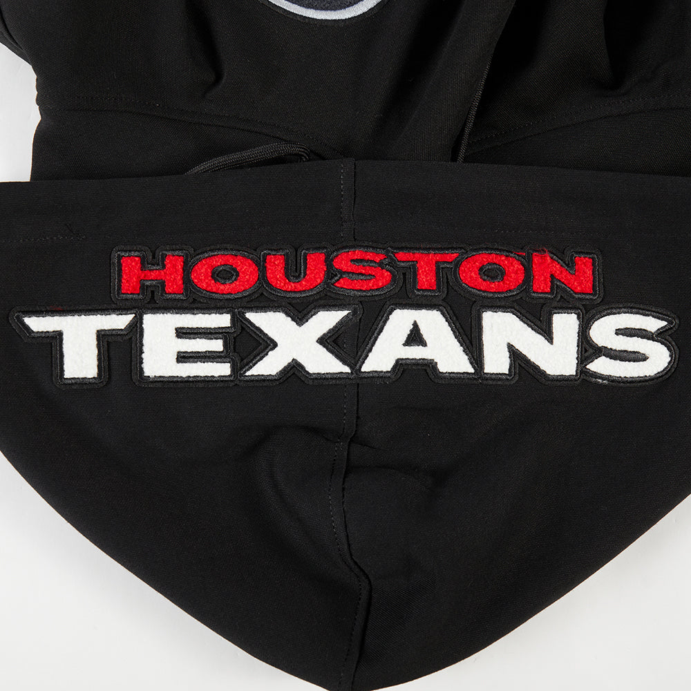 NFL HOUSTON TEXANS CLASSIC CHENILLE MEN'S DOUBLE KNIT PULLOVER HOODIE