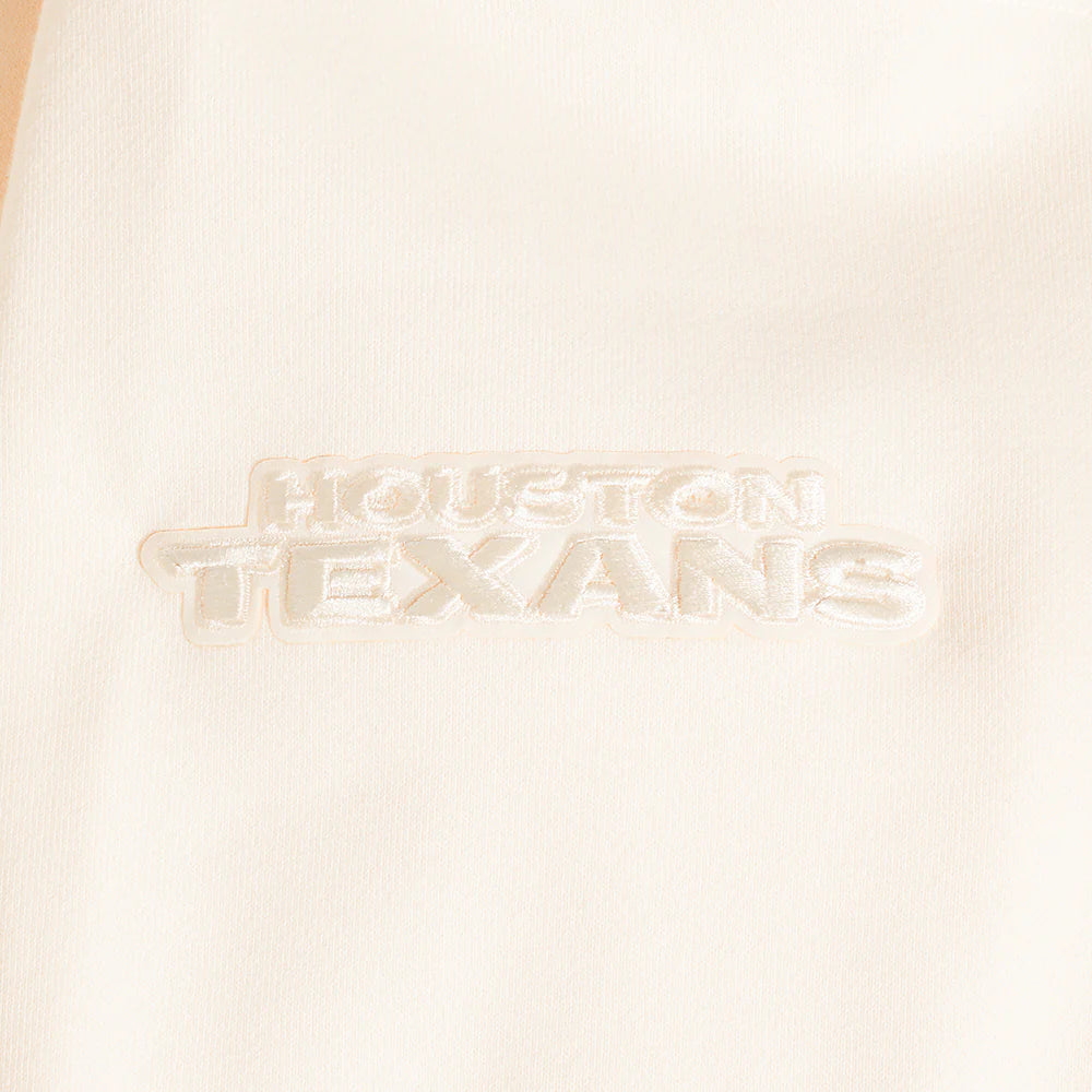 NFL HOUSTON TEXANS NEUTRAL MEN'S DROP SHOULDER FLEECE CREWNECK