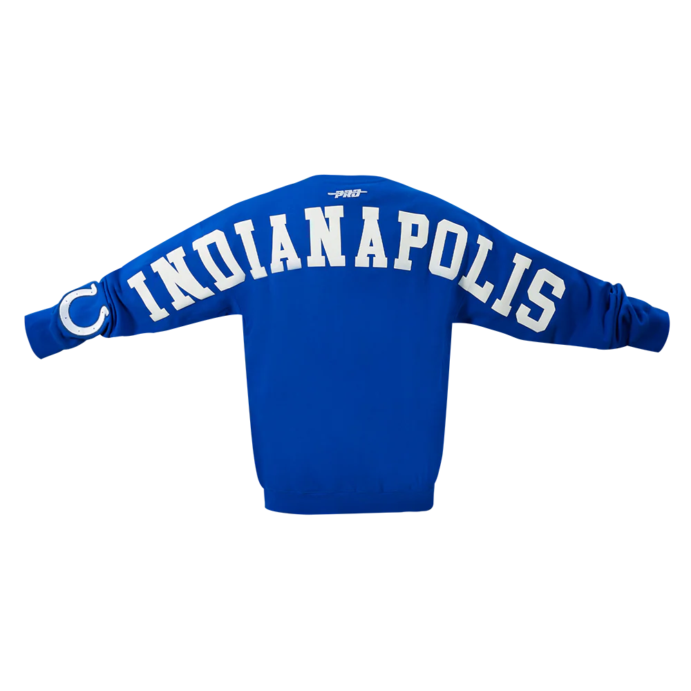 NFL INDIANAPOLIS COLTS WINGSPAN MEN'S DROP SHOULDER FLC CREWNECK