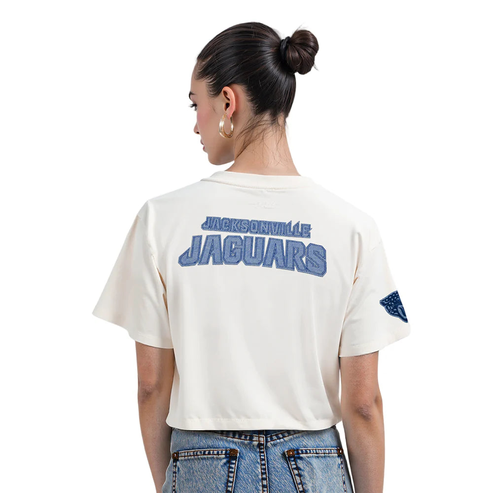 NFL JACKSONVILLE JAGUARS VARSITY BLUES WOMEN'S SJ BOXY TEE