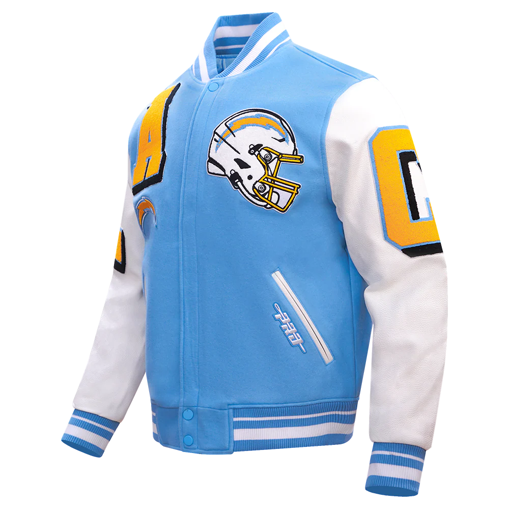 NFL LOS ANGELES CHARGERS MASHUP MEN'S RIB WOOL VARSITY JACKET