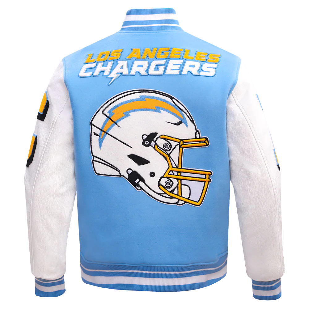 NFL LOS ANGELES CHARGERS MASHUP MEN'S RIB WOOL VARSITY JACKET
