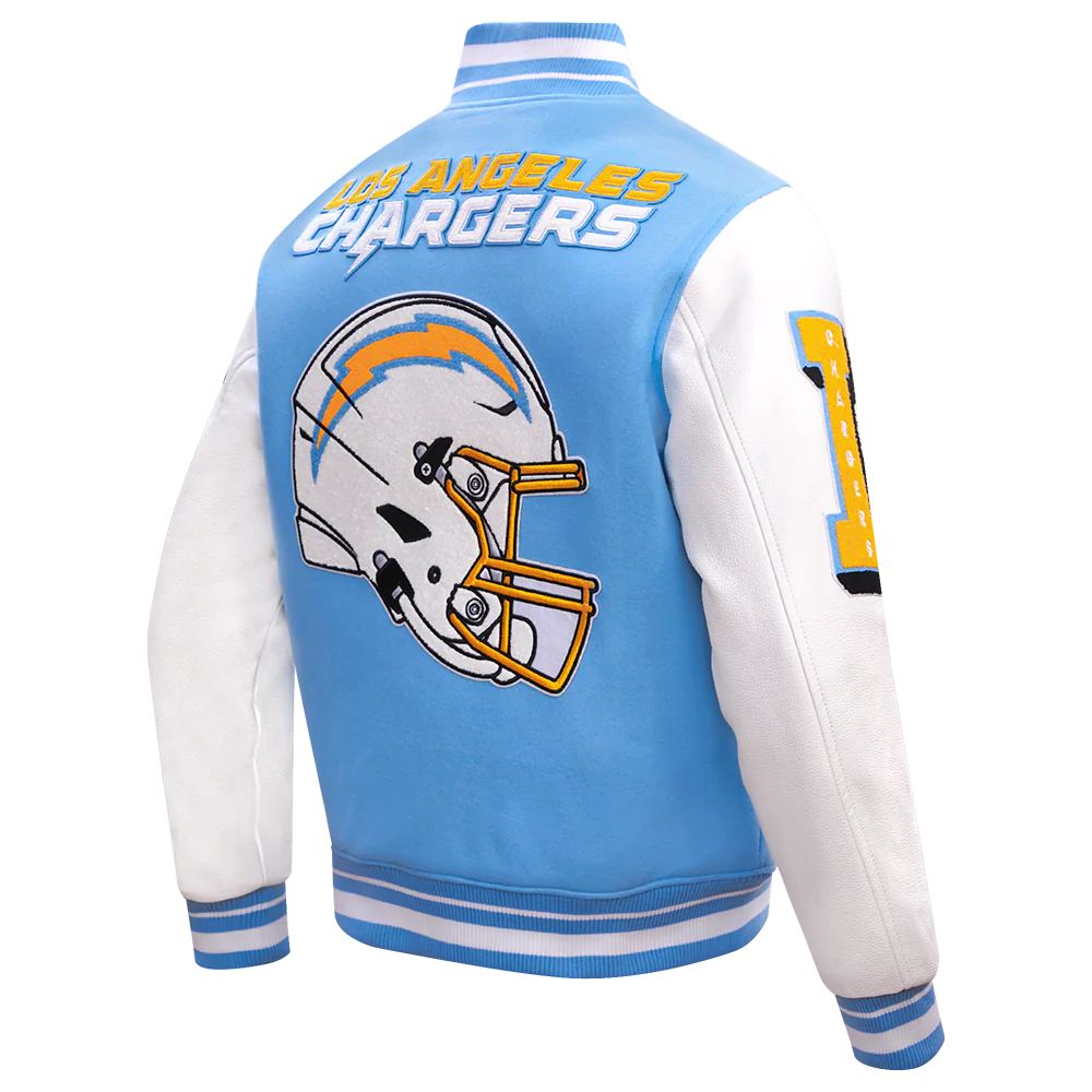 NFL LOS ANGELES CHARGERS MASHUP MEN'S RIB WOOL VARSITY JACKET