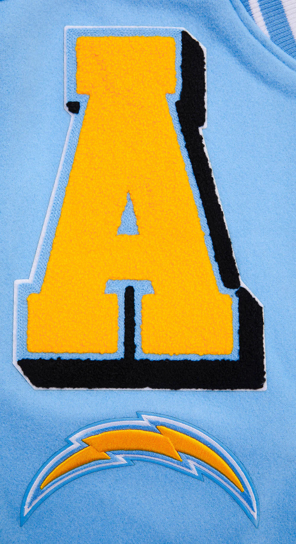 NFL LOS ANGELES CHARGERS MASHUP MEN'S RIB WOOL VARSITY JACKET