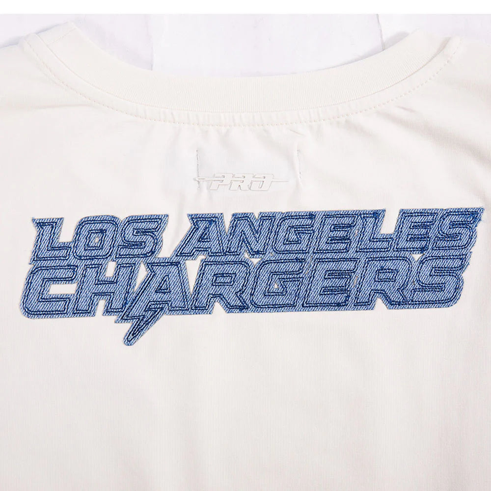 NFL LOS ANGELES CHARGERS VARSITY BLUES WOMEN'S SJ BOXY TEE