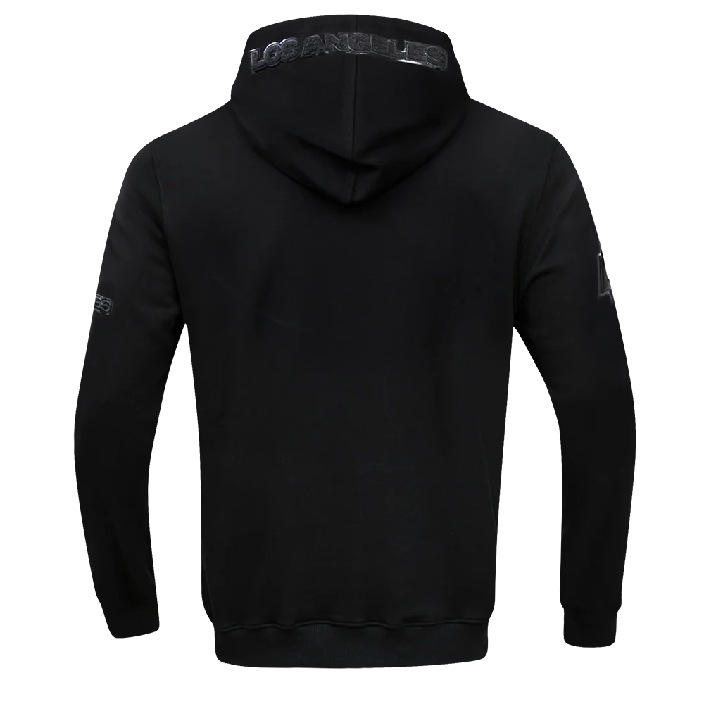 NFL LOS ANGELES RAMS TRIPLE BLACK FULL ZIP HOODIE