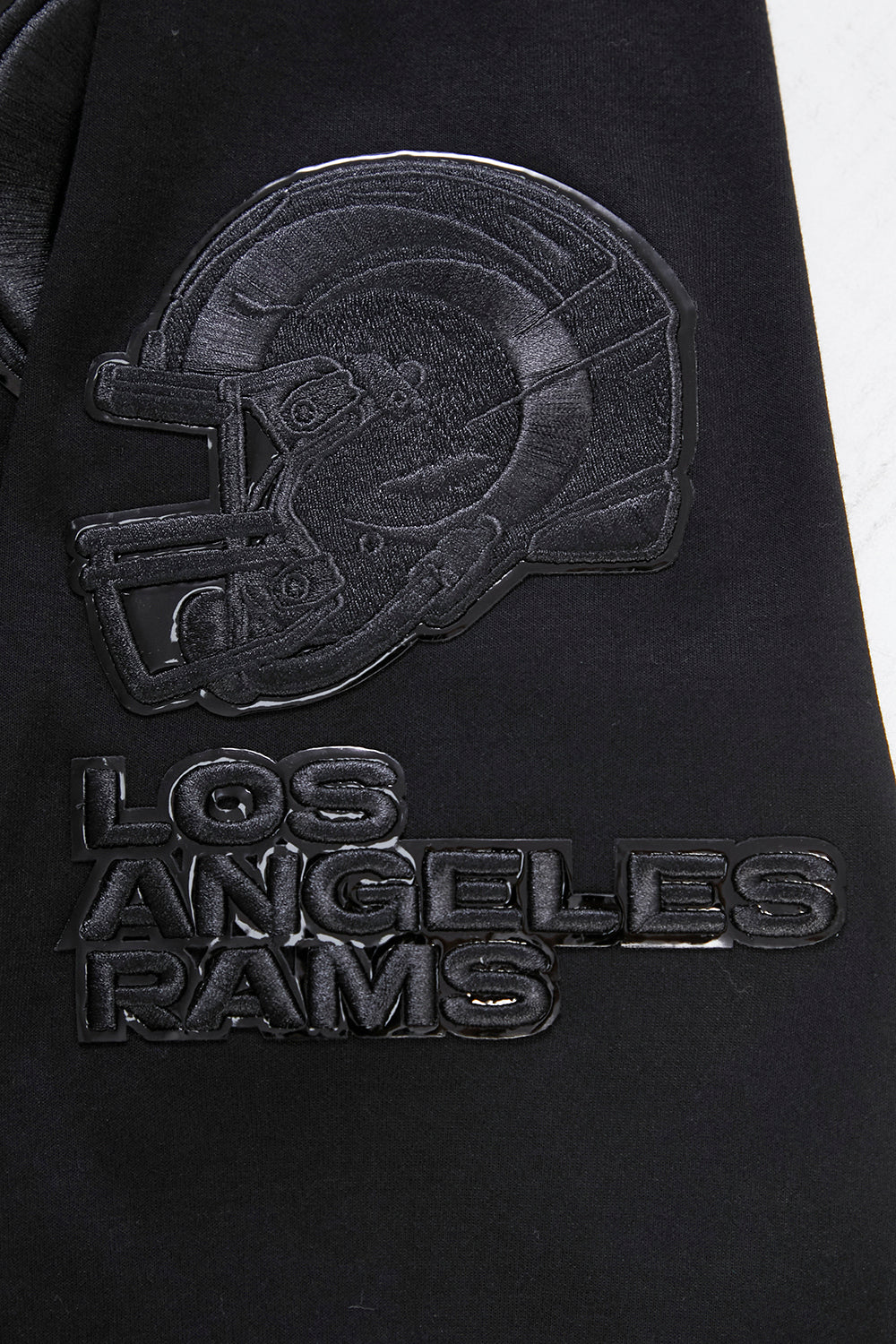 NFL LOS ANGELES RAMS TRIPLE BLACK FULL ZIP HOODIE