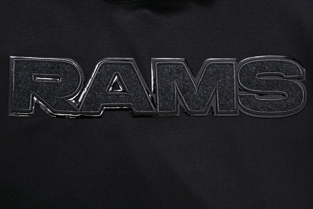 NFL LOS ANGELES RAMS TRIPLE BLACK MEN'S PULLOVER HOODIE